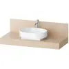 Image de Duravit, Console de lavabo, Console Balcoon rectangulaire, 1 découpe au centre, 1200x550x370mm, BA90580IEIE0000