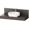 Image de Duravit, Console de lavabo, Console Balcoon rectangulaire, 1 découpe au centre, 1200x550x370mm, BA90580IGIG0000