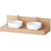 Image de Duravit, Console de lavabo, Console Balcoon rectangulaire, 2 découpes des deux côtés, 1400x550x370mm, BA90610IHIH0000