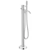 Image de Duravit, Robinetterie de salle de bains, C.1 Mitigeur monocommandé pour bain au sol, saillie 201mm, support de douche et flexibles de douche