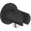 Image de Grohe, Barre de douche + curseur, Coude de sortie Vitalio Universal, à coller ou à percer, noir mat