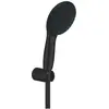Image de Grohe, Pommeau de douche, Vitalio QuickFix Start 110 kit support mural, coller ou percer, économie d'eau, 2 jets, noir mat (2 Types de jets, 7.40 l/min)