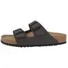 Image de Birkenstock, Hommes, Sandales, Arizona Birko-Flor Nubuk normal, Gris, Noir, Argent, (45)
