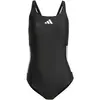 Image de Adidas, Femmes, Maillot de bain, Maillot de bain femme 3 bandes, dos en C, taille 40, noir/blanc, 44 FR, Noir, (44)