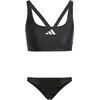 Image de Adidas, Femmes, Bikini, Bikini femme, 3 bandes, dos en V, taille 38, noir/blanc, 42, Noir, (42)