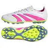 Image de Adidas, Hommes, Chaussures de football, Predator League 2G/3G AG Fussballschuhe (42 2/3), Blanc, Pink