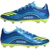 Image de Adidas, Hommes, Chaussures de football, F50 Messi League FG/AG (42 2/3), Bleu, Jaune