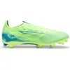 Image de Puma, Unisexe, Chaussures de football, Ultra 5 Match Fg/Ag (45), Bleu, Vert, Multicolore, Blanc, Jaune
