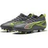 Image de Puma, Unisexe, Chaussures de football, ULTRA 5 MATCH FG/AG Jr (34), Bleu, Gris, Argent