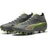 Image de Puma, Unisexe, Chaussures de football, ULTRA 5 MATCH+ FG/AG (40.5), Jaune, Argent
