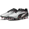 Image de Puma, Unisexe, Chaussures de football, King Pro Fg/Ag (44), Blanc, Noir, Argent