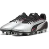 Image de Puma, Garçons, Chaussures de football, King Match Fg/Ag Jr (37.5), Argent, Blanc, Noir
