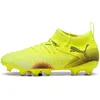 Image de Puma, Garçons, Chaussures de football, FUTURE 8 MATCH FG/AG Jr (30), Noir, Jaune