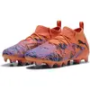 Image de Puma, Garçons, Chaussures de football, Future 8 Match Creativity Fg/Ag Jr (29), Orange, Noir, Violet