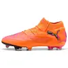 Image de Puma, Unisexe, Chaussures de football, Future 8 Ultimate Fg (41), Noir, Orange