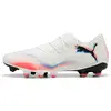 Image de Puma, Unisexe, Chaussures de football, FUTURE 8 MATCH Low FG/AG (46), Noir, Orange, Blanc
