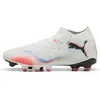 Image de Puma, Unisexe, Chaussures de football, Future 8 Match Fg/Ag (40.5), Multicolore, Noir, Blanc