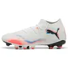 Image de Puma, Hommes, Chaussures de football, Future 8 Match Fg/Ag (43), Orange, Blanc, Noir