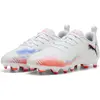 Image de Puma, Unisexe, Chaussures de football, FUTURE 8 PLAY FG/AG Jr (37.5), Noir, Blanc, Rouge