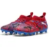 Image de Puma, Unisexe, Chaussures de football, Future 8 Match Playmakers Fg/Ag Jr (30), Noir, Rouge, Bleu