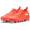 Image de Puma, Garçons, Chaussures de football, FUTURE 9 MATCH FG/AG Jr (37), Orange, Blanc, Rouge, Noir, Argent