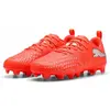 Image de Puma, Unisexe, Chaussures de football, FUTURE 9 PLAY FG/AG Jr (31), Blanc, Rouge