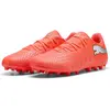 Image de Puma, Hommes, Chaussures de football, Future 9 Play mg (44), Multicolore, Blanc, Noir, Argent, Rouge