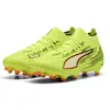 Image de Puma, Unisexe, Chaussures de football, ULTRA 6 MATCH+ FG/AG (42.5), Rouge, Noir, Jaune