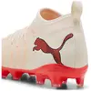 Image de Puma, Garçons, Chaussures de football, FUTURE 9 MATCH FG/AG Jr (33), Rouge, Blanc, Beige, Noir