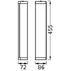 Image de Osram, Plafonnier, Bathroom Wall Luminaire IP44 E14 455mm E14 Chrome (E14)
