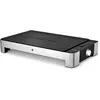Image de WMF Lono plat & nervuré Gril de table (415340011), Gril de table, Noir, Argent