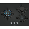 Image de Siemens EP6A6CI10 iQ500 Table gaz 60 cm Verre trempé, Noir EP6A6CI10