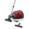 Image de Nouveauté ! Aspirateur Traineau sans sac - BGC41Q69 Serie 6 - 600 W - ProSilence - 70 dB - Capacité bac 2,4 L - Rouge