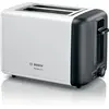 Image de Bosch Hausgeräte TAT3P421 toaster 2 slice(s) Black, White, Grille-pain, Noir