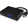 Image de Icy Box Ib-Dk4032-Cpd (USB-C, 3 ports), Station d’accueil + hub USB, Noir