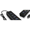 Image de Icy Box hub1409 de C3 4 Compartiment de connexion USB HUB (type C) avec 4 x ports USB 3.0 (type A), câble intégré (40 cm), aluminium, noir