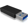 Image de Icy Box USB-A zu USB-C Adapter (USB-C, 4.50 cm), Adaptateur données + vidéo, Noir