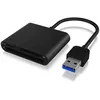 Image de ICY BOX IB-CR301-U3 - Lecteur de carte (CF I, SD, CF, microSD, SDHC, SDXC, SDHC UHS-I, SDXC UHS-I) - USB 3.0