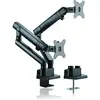 Image de Icy Box Support de moniteur avec support de table pour deux moniteurs jusqu'à 32" (81 cm), IB-MS314-T (Tables, 32", 8 kg), Support de moniteur, Noir
