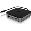 Image de Icy Box IB-DK408-C41 (USB-C, 7 ports), Station d’accueil + hub USB, Noir, Gris