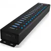 Image de Icy Box IB-HUB1717-U3 (USB-A, 17 ports), Station d’accueil + hub USB, Noir