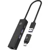 Image de Icy Box IB-HUB1439-LAN (USB-A, USB-C, 4 ports), Station d’accueil + hub USB, Noir