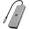 Image de Icy Box IB-DK4012-CPD (USB-C, 9 ports), Station d’accueil + hub USB, Gris, Noir