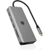 Image de Icy Box Station d'accueil avec 8K, Gigabit LAN & 100W PD IB-DK4061-CPD (USB-C, 5 ports), Station d’accueil + hub USB, Gris, Noir, Argent