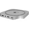 Image de Icy Box Club Dock 100 Mac mini Docking Station mit NVMe (USB-C, 4 ports), Station d'accueil + hub USB, Argent