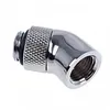 Image de Alphacool Eiszapfen angled adaptor 45° rotatable G1/4 outer thread to G1/4 inner thread - Adaptateur de raccordement du système de refroidissement par liquide - chrome