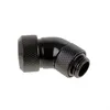 Image de Alphacool Eiszapfen 13 mm HardTube compression fitting 45° rotatable G1/4 - Raccord à angle de compression de système de refroidissement liquide - noir profond