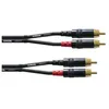 Image de Cordial - Câble audio - RCA x 2 mâle pour RCA x 2 mâle - 3 m - noir