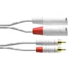 Image de Cordial CFU 3 MC SNOW - Câble de connexion asymétrique / Câble jumelé (3 m, Câbles Cinch, Câbles XLR), Câble audio