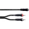 Image de Cordial 14889 Klinke / Cinch Audio Y-Adapter (1x Klinkenbuchse 3.5 mm - 2x Cinch (0.30 m, Câbles Cinch), Câble audio